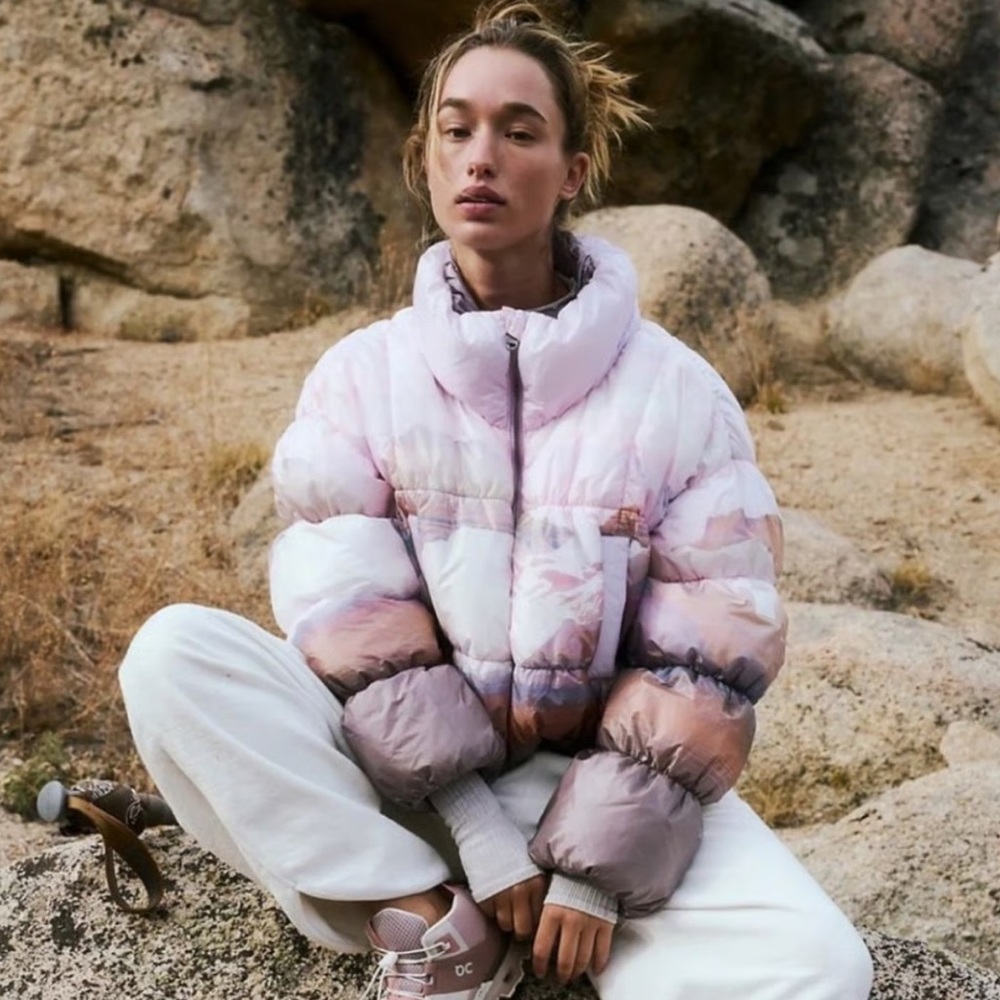 FP Movement In A Bubble Puffer Jacket | Aurora Print | BNWT XL
